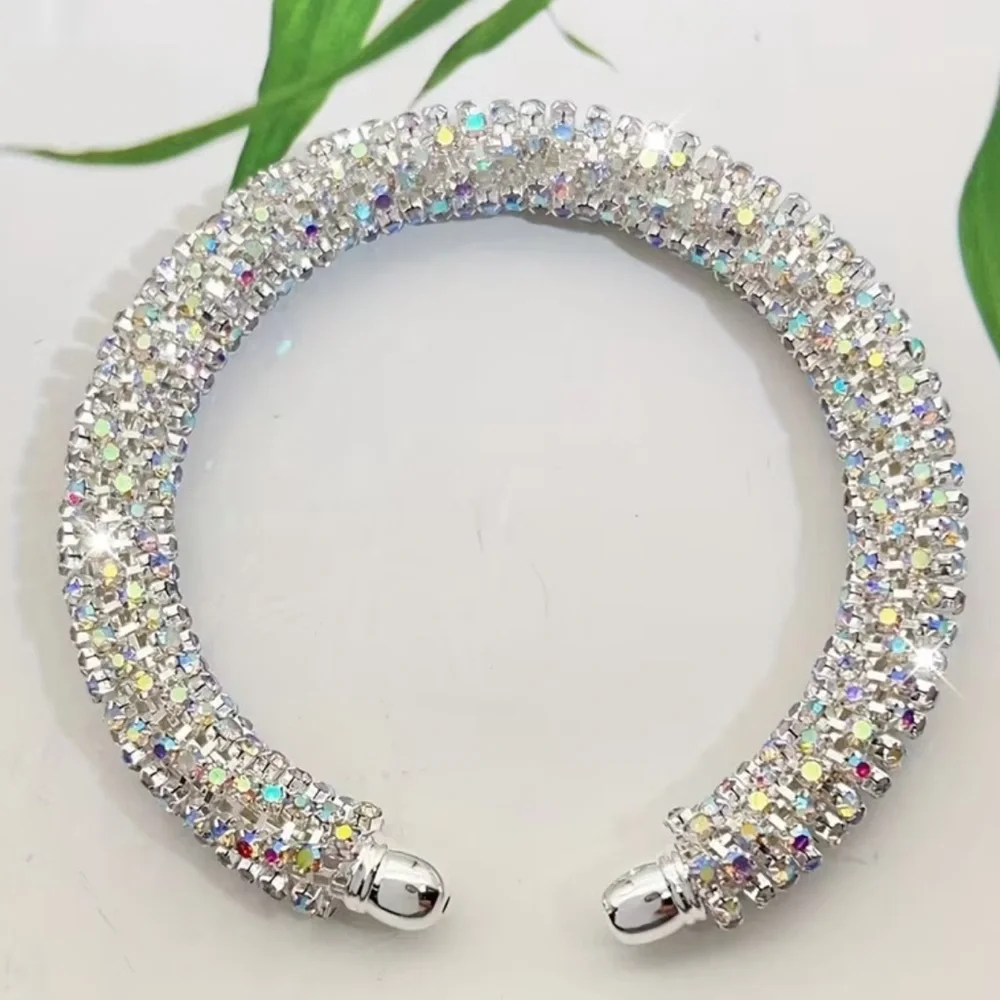 NEW Swarovski Silver Crystal Bangle Bracelet